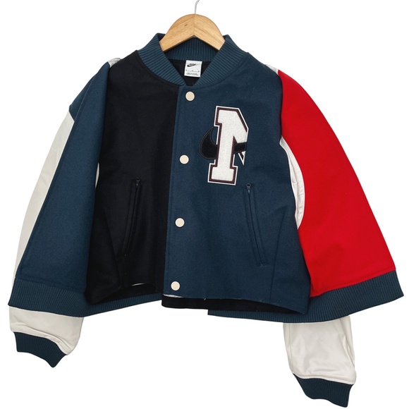Nike x Yoon Ahn Oversized Varsity Jacket Women’s Medium Wool Blend & Leather - Picture 7 of 16